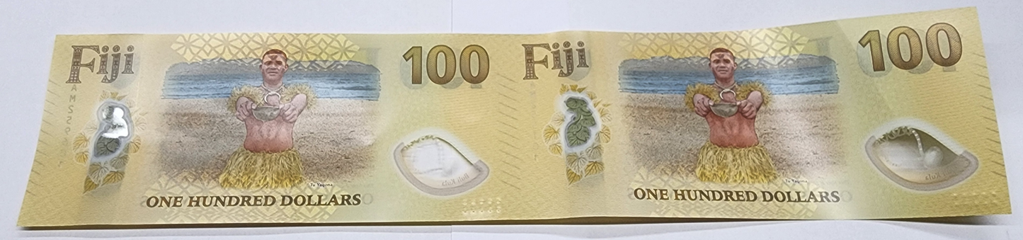 2025 New Polymer $100 Uncut Sheet (2 notes in a sheet)