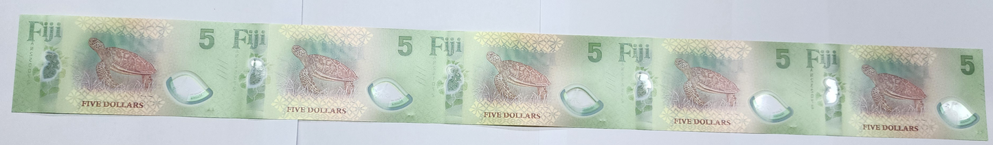 2025 New Polymer $5 Uncut Sheet (5 notes in a sheet)