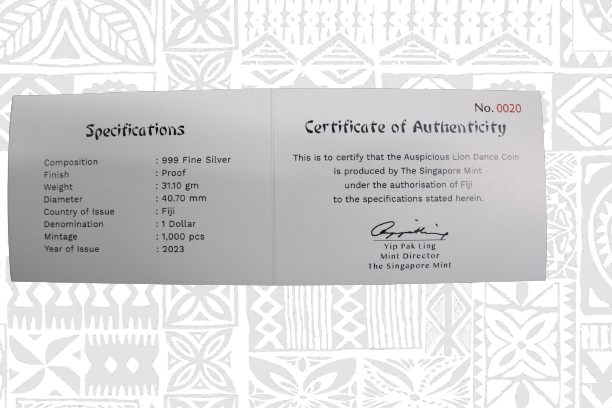 2023 Auspicious Lion Dance Coin (Uncoloured)