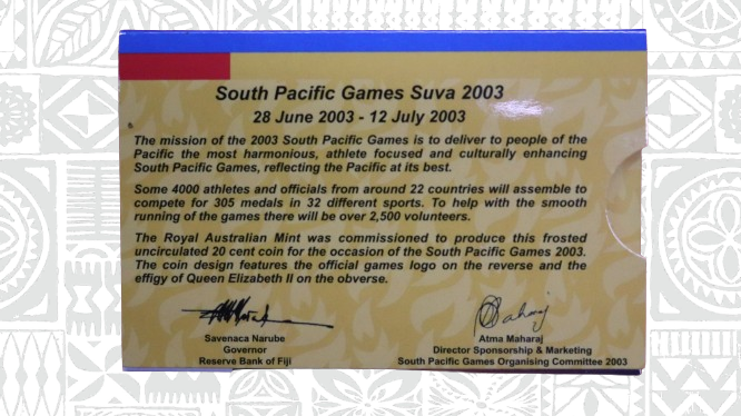 2003 20c SPG Frosted Coin
