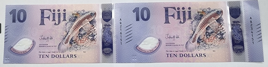 2025 New Polymer $10 Uncut Sheet (2 notes in a sheet)