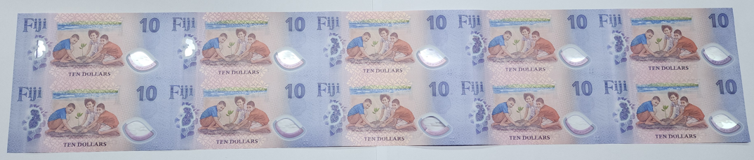 2025 New Polymer $10 Uncut Sheet (10 notes in a sheet)