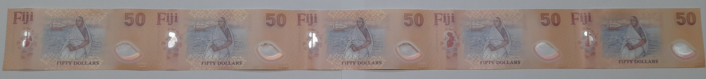 2025 New Polymer $50 Uncut Sheet (5 notes in a sheet)