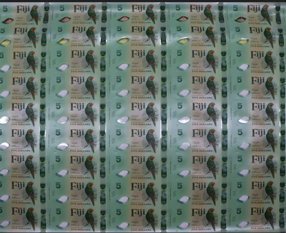 2025 New Polymer $5 Uncut Sheet (45 notes in a sheet)