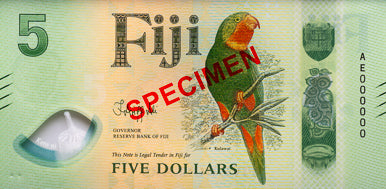 2025 New Polymer $5 Specimen Banknote