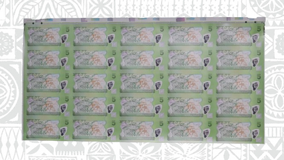 2012 $5 Uncut Sheet (25 notes in a sheet)