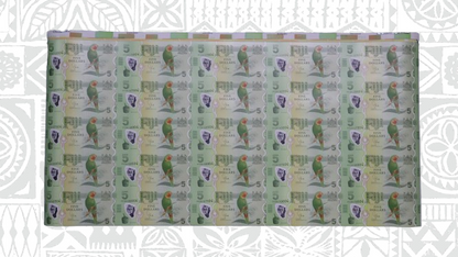 2012 $5 Uncut Sheet (25 notes in a sheet)